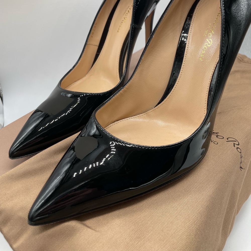 Gianvito Rossi black patent pumps